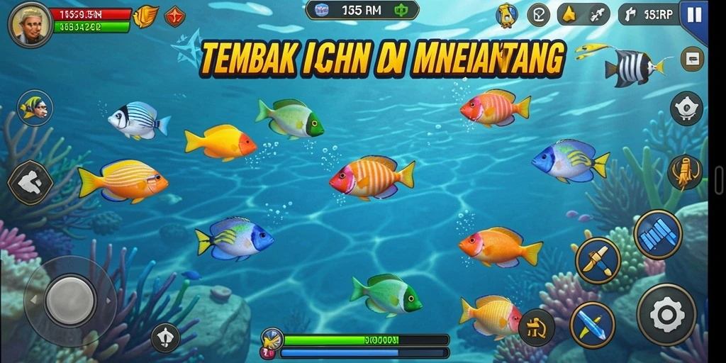 Tampilan gameplay Tembak Ikan di 55RP yang penuh aksi.