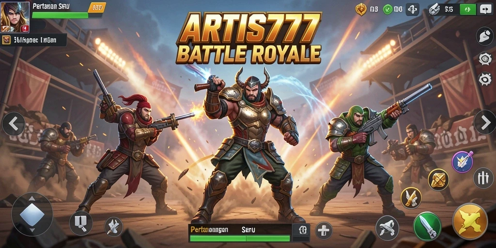 Tampilan menegangkan dari gameplay <strong>ARTIS777</strong> dalam pertarungan Battle Royale.