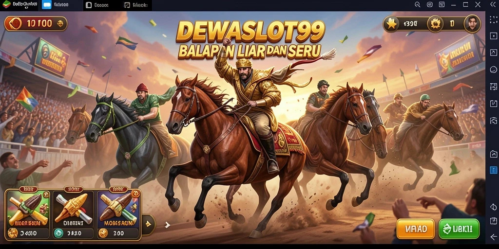 Screenshot gameplay <strong>DEWASLOT99</strong> menampilkan balapan mendebarkan dengan grafik menawan.