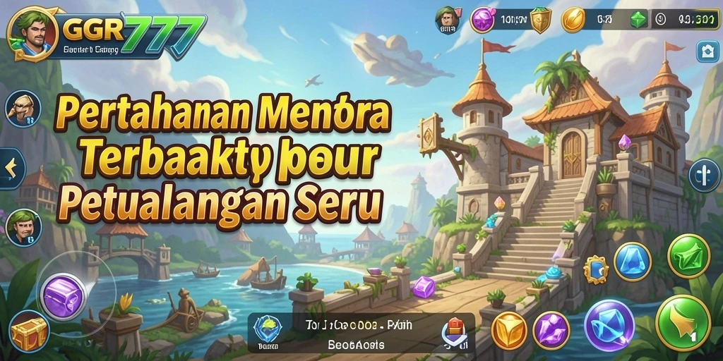 Screenshot gameplay GGR777 menampilkan aksi menara pertahanan yang mendebarkan.