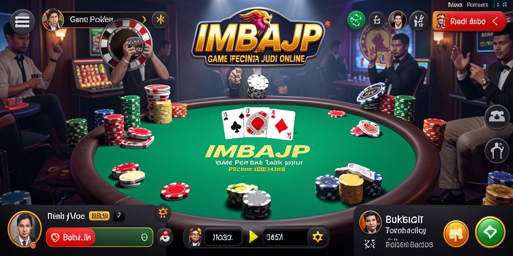 Screenshot IMBAJP menunjukkan suasana seru saat bermain Poker.