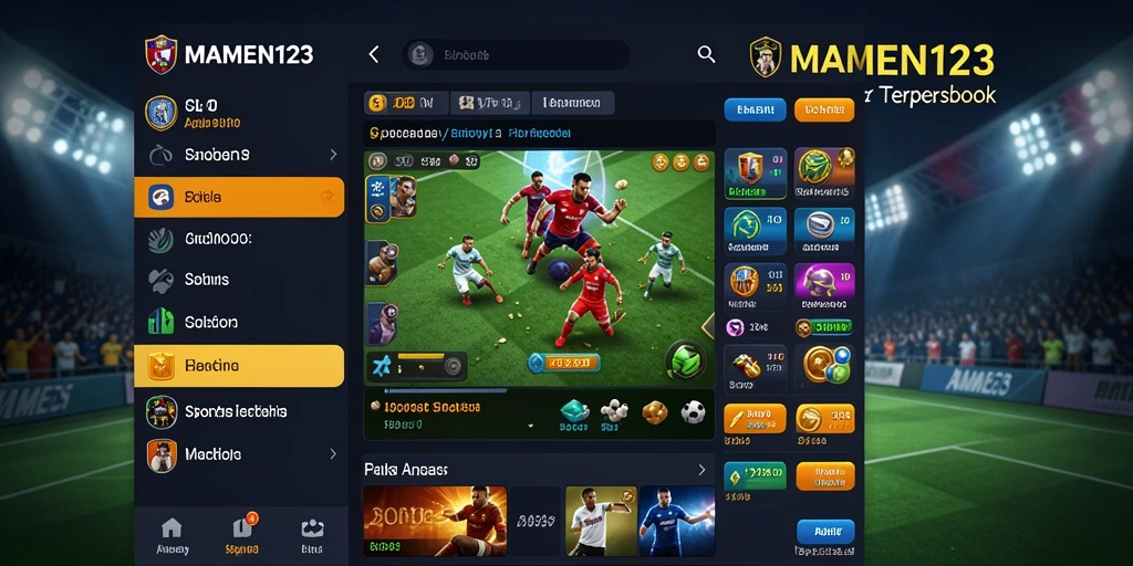 Tampilan gameplay MAMEN123 menampilkan taruhan olahraga yang menarik dan interaktif.