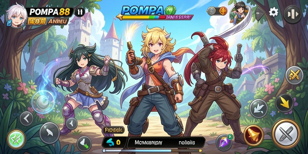 Screenshot POMPA88 menampilkan aksi seru dalam dunia Anime.