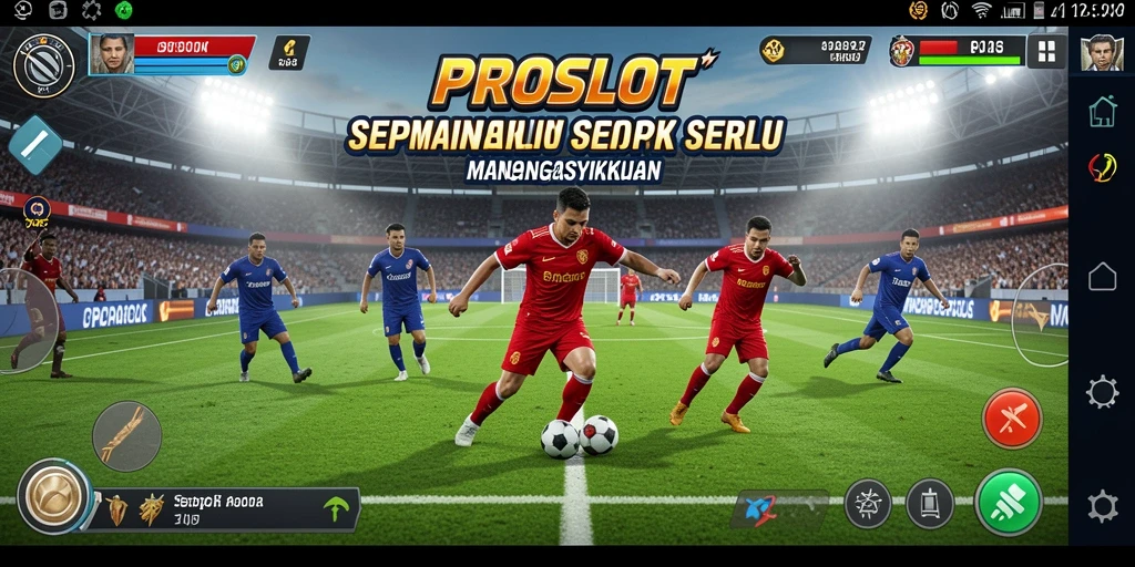 Tampilan menarik gameplay <strong>PROSLOT</strong> dengan pemain beraksi di lapangan.