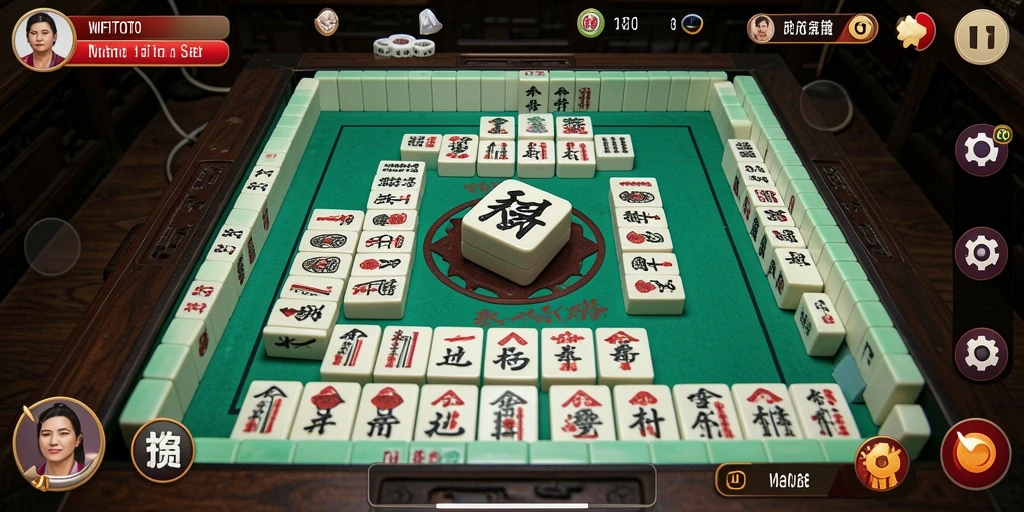 Tampilan screenshot WIFITOTO menampilkan gameplay Mahjong yang seru.