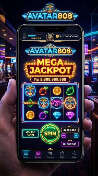 Tampilan awal aplikasi avatar808 yang ramah pengguna.
